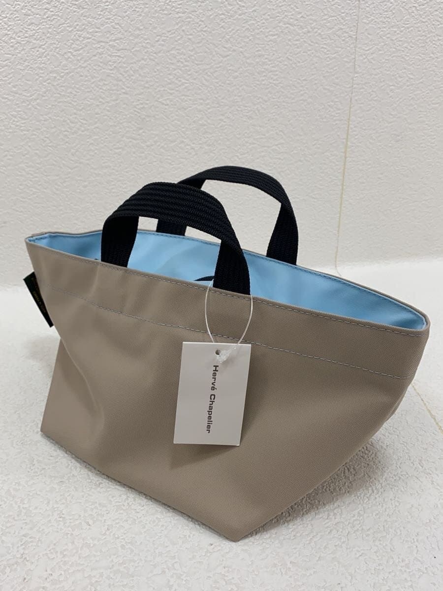Herve Chapelier With Tag Nylon Boat Shape Tote S Handbag GRY Solid 901N 3