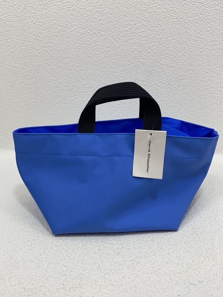 Herve Chapelier With Tag Nylon Boat Shape Tote S Handbag BLU Solid 901N 3
