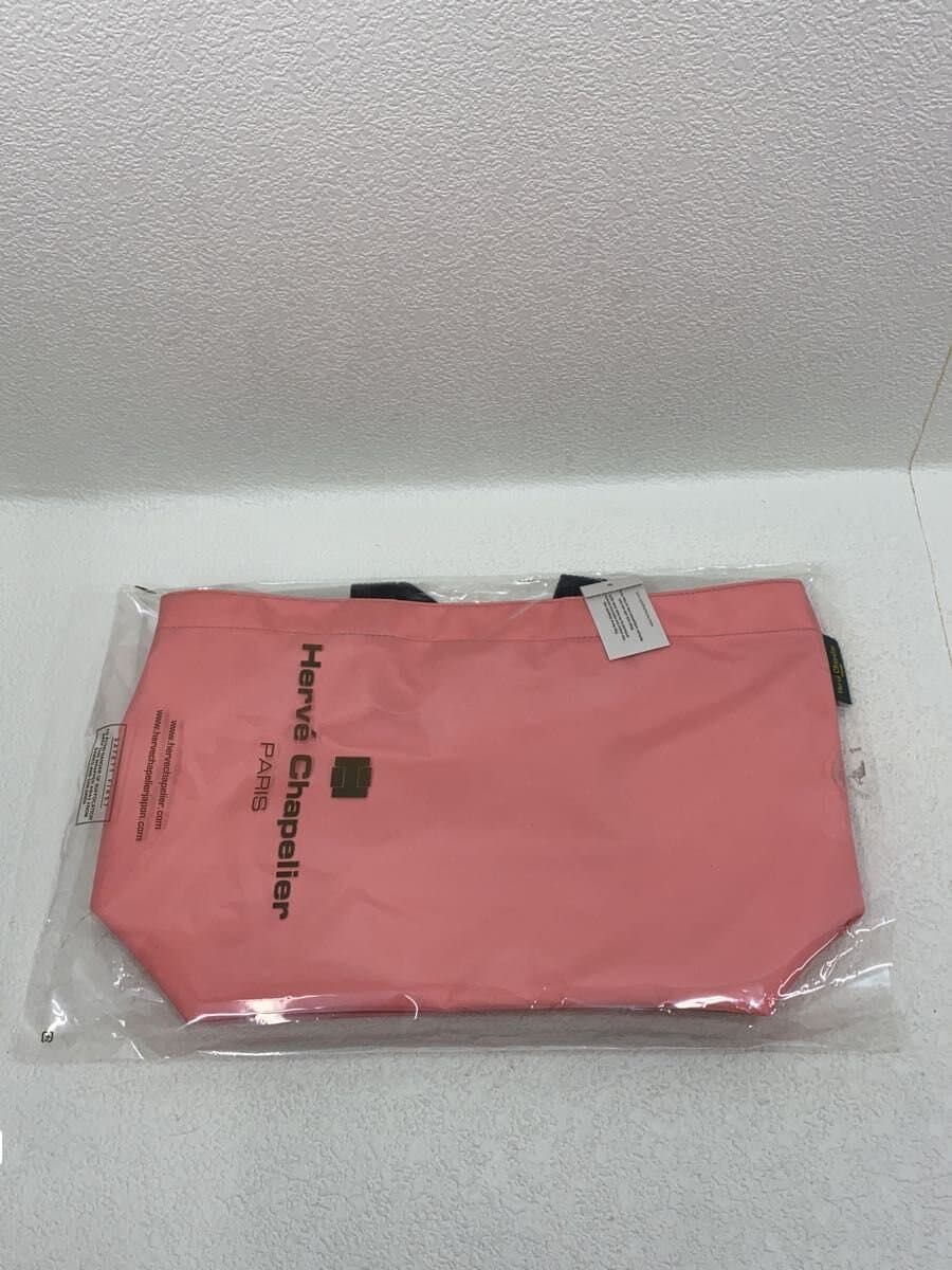 Herve Chapelier With Tag 25SS Boat Shape Tote Nylon Square Shoulder PNK Solid 1024N