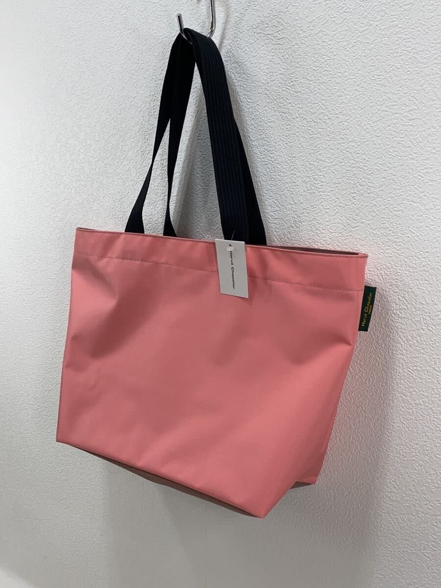Herve Chapelier With Tag 25SS Boat Shape Tote Nylon Square Shoulder PNK Solid 1024N 3