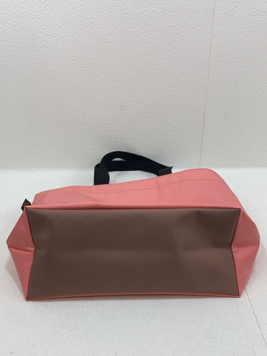 Herve Chapelier With Tag 25SS Boat Shape Tote Nylon Square Shoulder PNK Solid 1024N 5