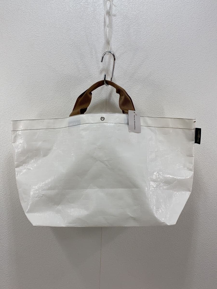 Herve Chapelier With Tag Marche Shoulder Bag L Boat Shape Tote WHT Solid 4014PP 2