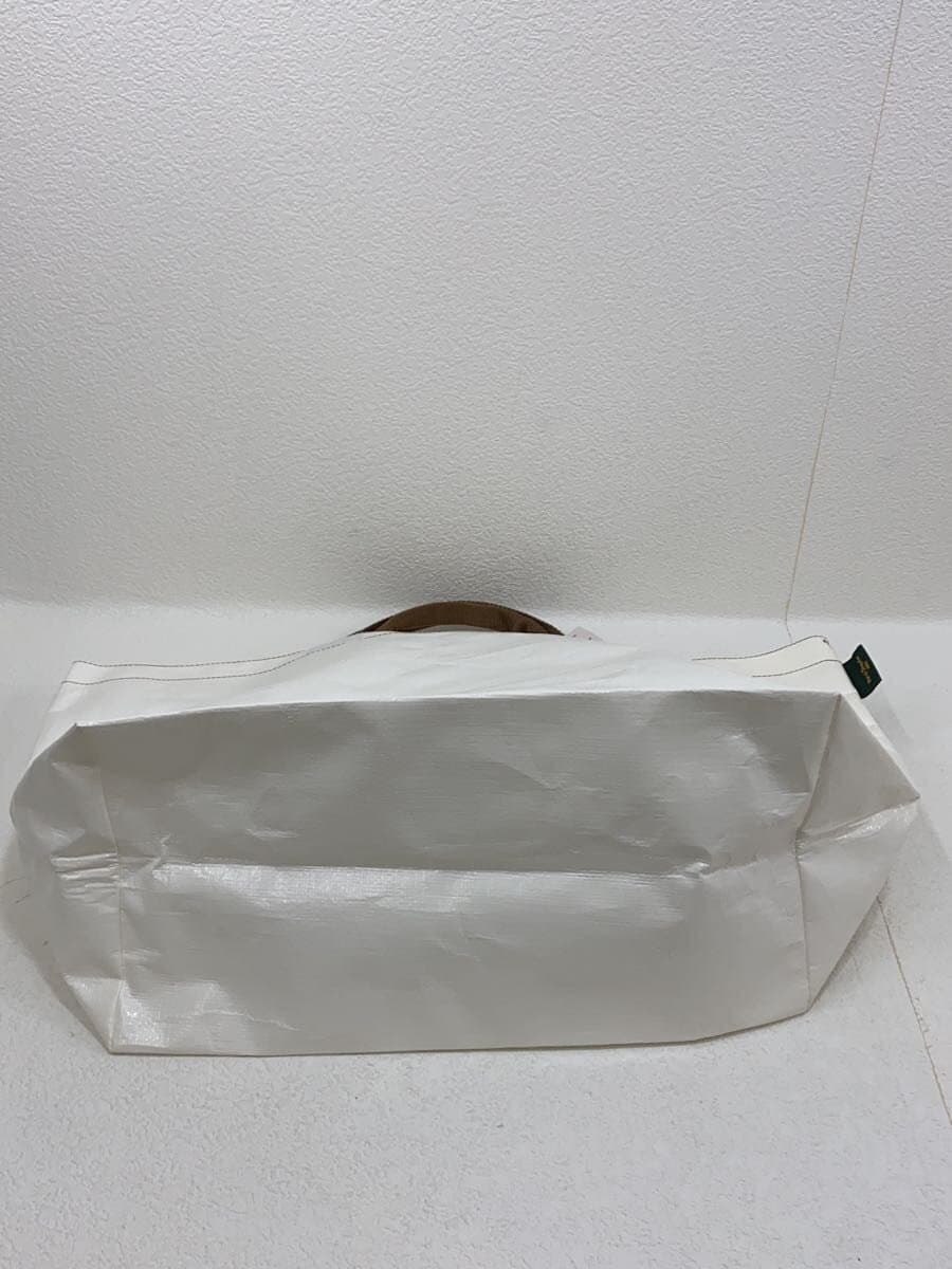 Herve Chapelier With Tag Marche Shoulder Bag L Boat Shape Tote WHT Solid 4014PP 4