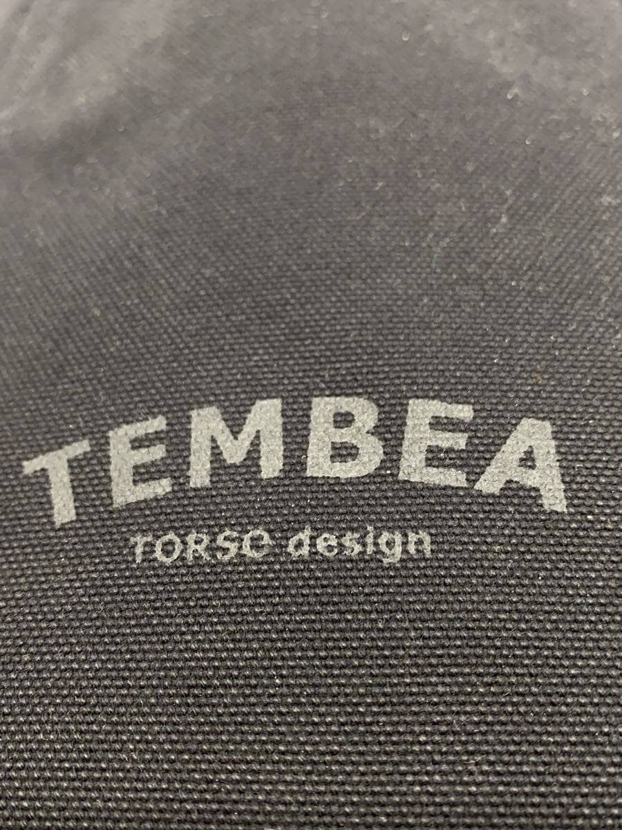 TEMBEA Front Logo Tote Bag Canvas BLK 5