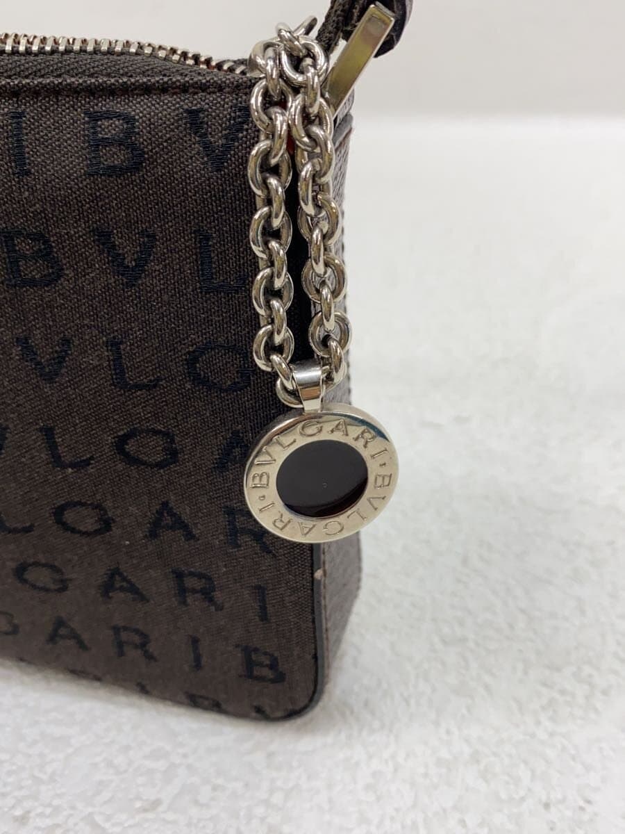 BVLGARI Handbag Canvas BRW All Over Pattern 7