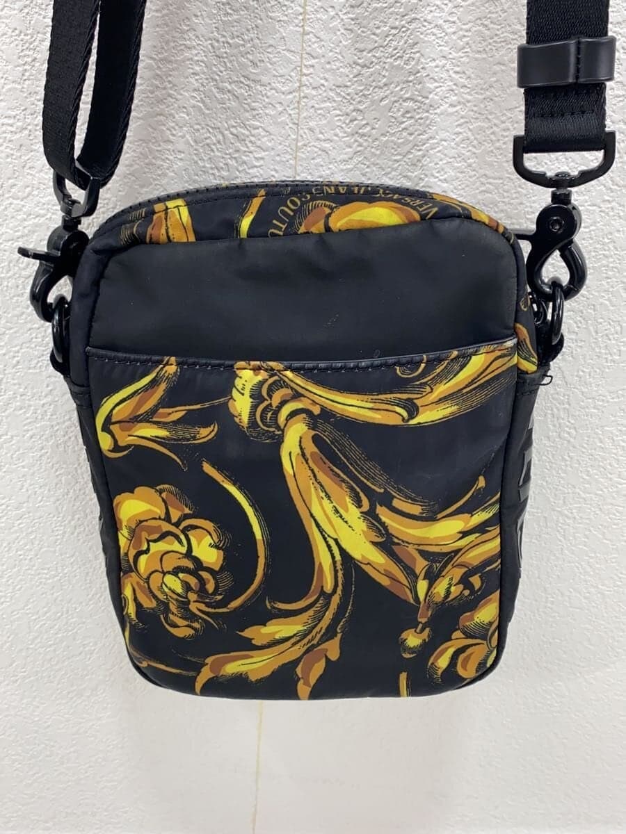 VERSACE JEANS COUTURE Shoulder Bag Nylon BLK All Over Pattern 4