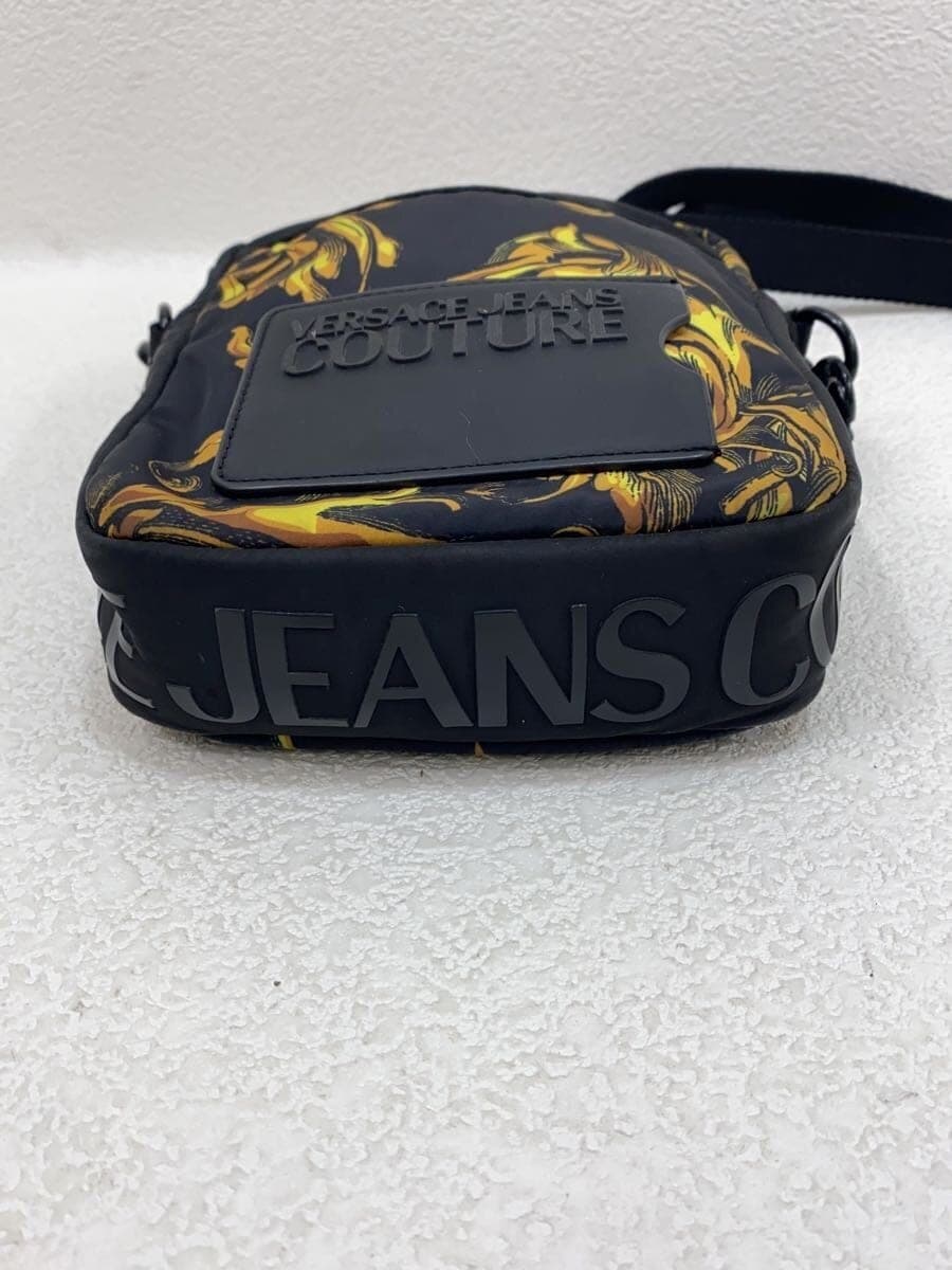 VERSACE JEANS COUTURE Shoulder Bag Nylon BLK All Over Pattern 5