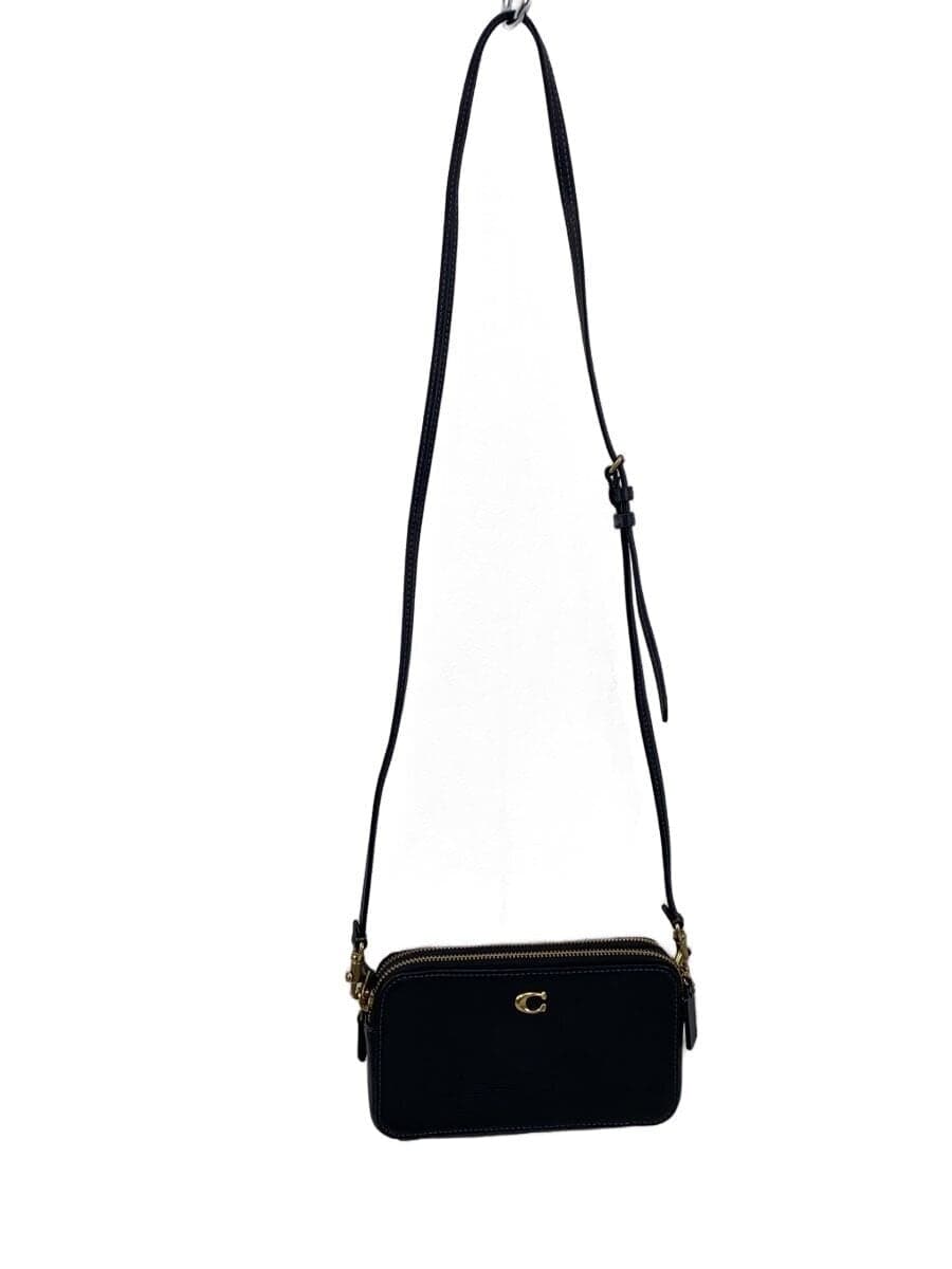 COACH Shoulder Bag Leather BLK CH819