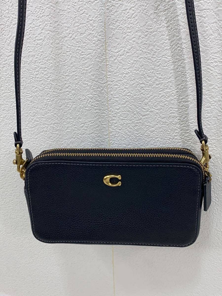 COACH Shoulder Bag Leather BLK CH819 2