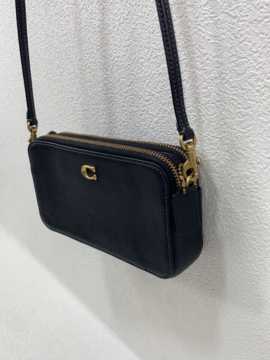 COACH Shoulder Bag Leather BLK CH819 3