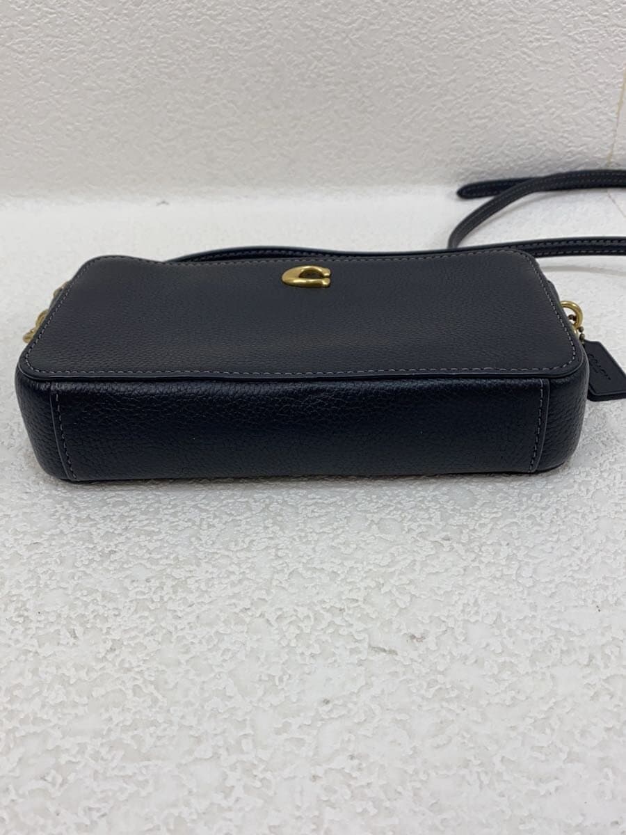 COACH Shoulder Bag Leather BLK CH819 5