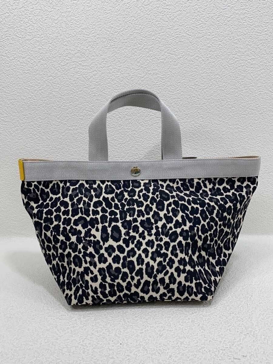 Herve Chapelier Panther Brown Silver Made to Order Tote Bag BEG All Over Pattern 2