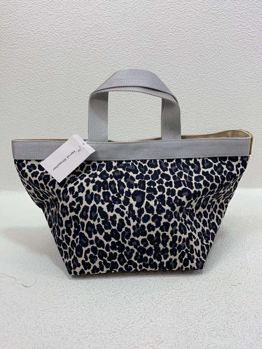 Herve Chapelier Panther Brown Silver Made to Order Tote Bag BEG All Over Pattern 4