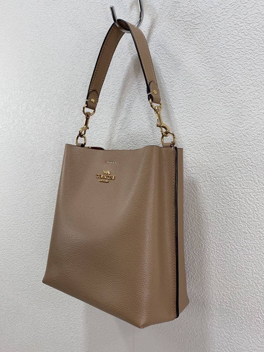 COACH Molly Bucket Bag 22 Leather BEG Solid 2