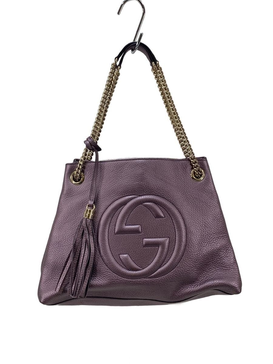 GUCCI Chain Tote Bag Soho Leather PNK 308982 AB80G 6812