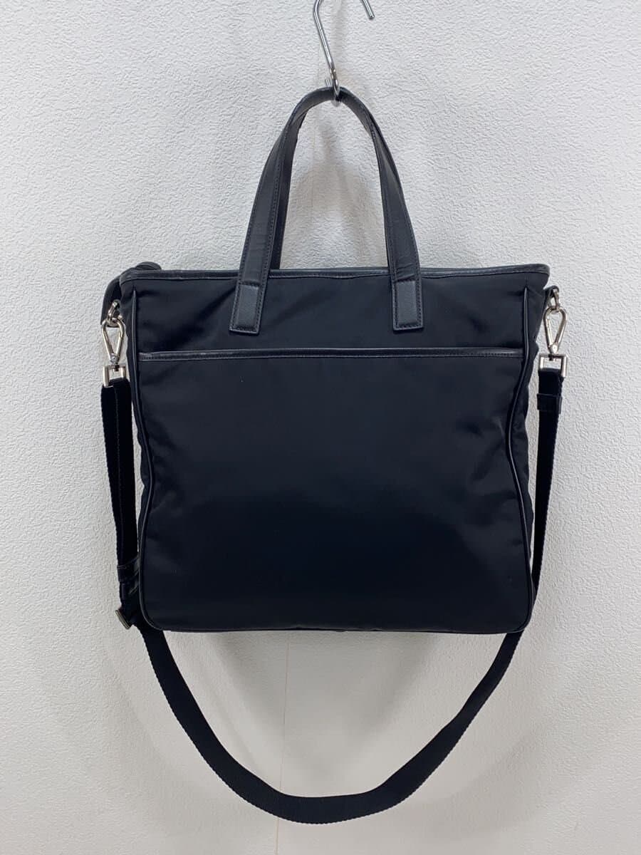 PRADA 2way Triangle Logo Shoulder Bag Nylon Black 2VG032 3