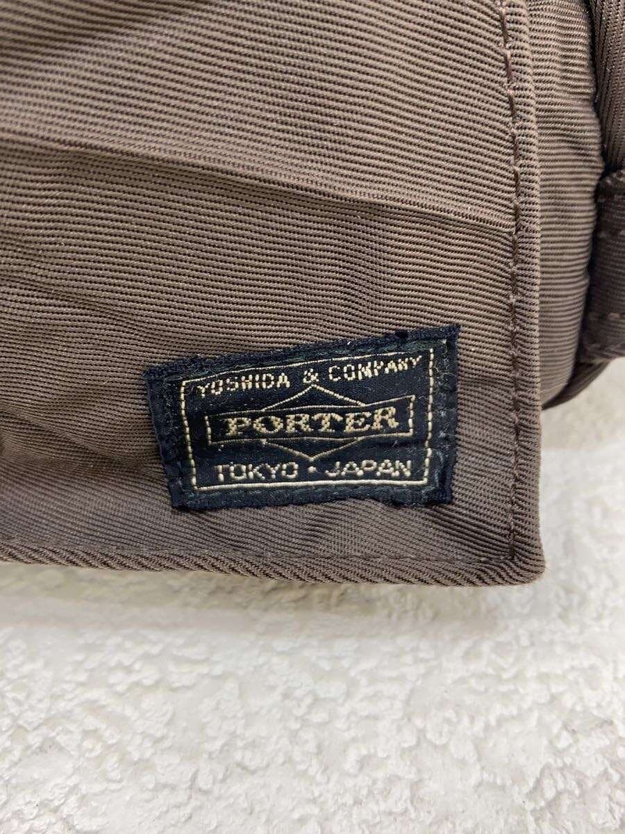 PORTERRIDE Wrinkle processing Shoulder bag -- KHK Solid color 5