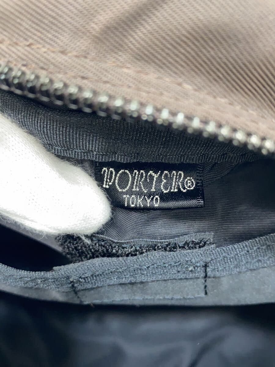 PORTERRIDE Wrinkle processing Shoulder bag -- KHK Solid color 7