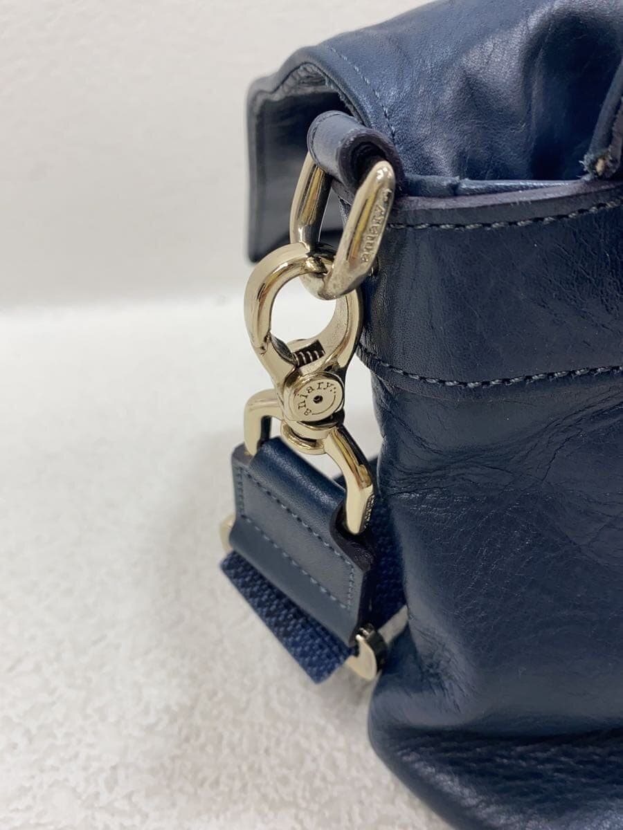 aniary Shoulder Bag Leather Navy 7