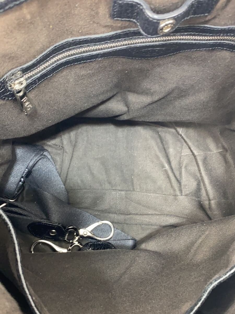 TOD'S shoulder bag -- BLK plain 6