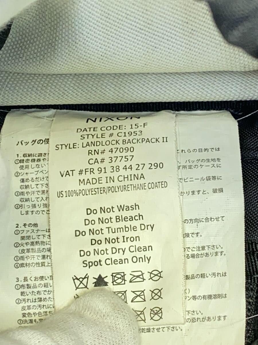 NIXON Backpack Polyester BLK C1953 7