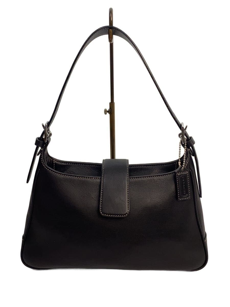 COACH Handbag Leather BLK 7789