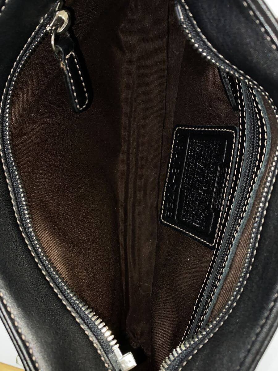 COACH Handbag Leather BLK 7789 6
