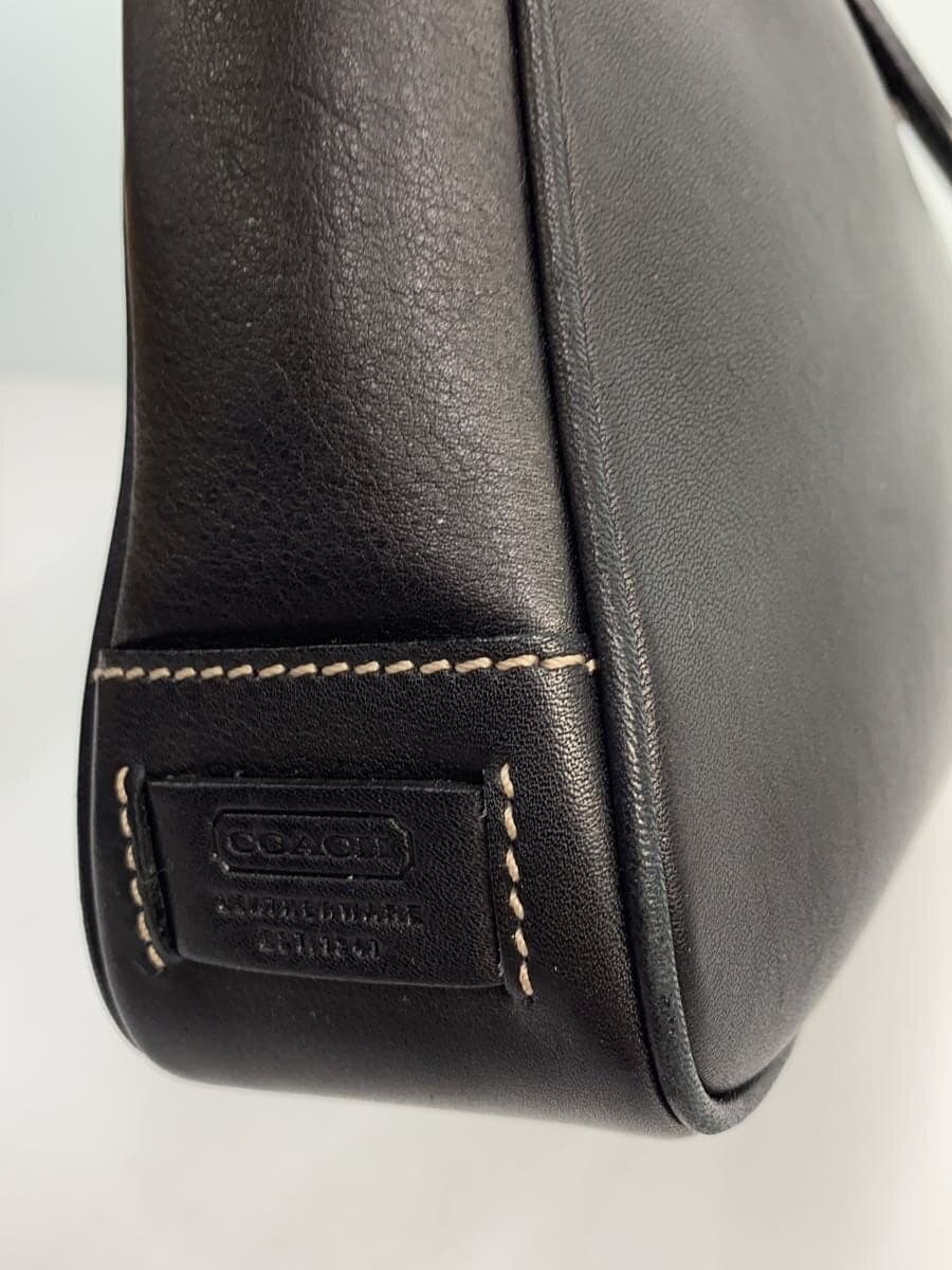 COACH Handbag Leather BLK 7789 7