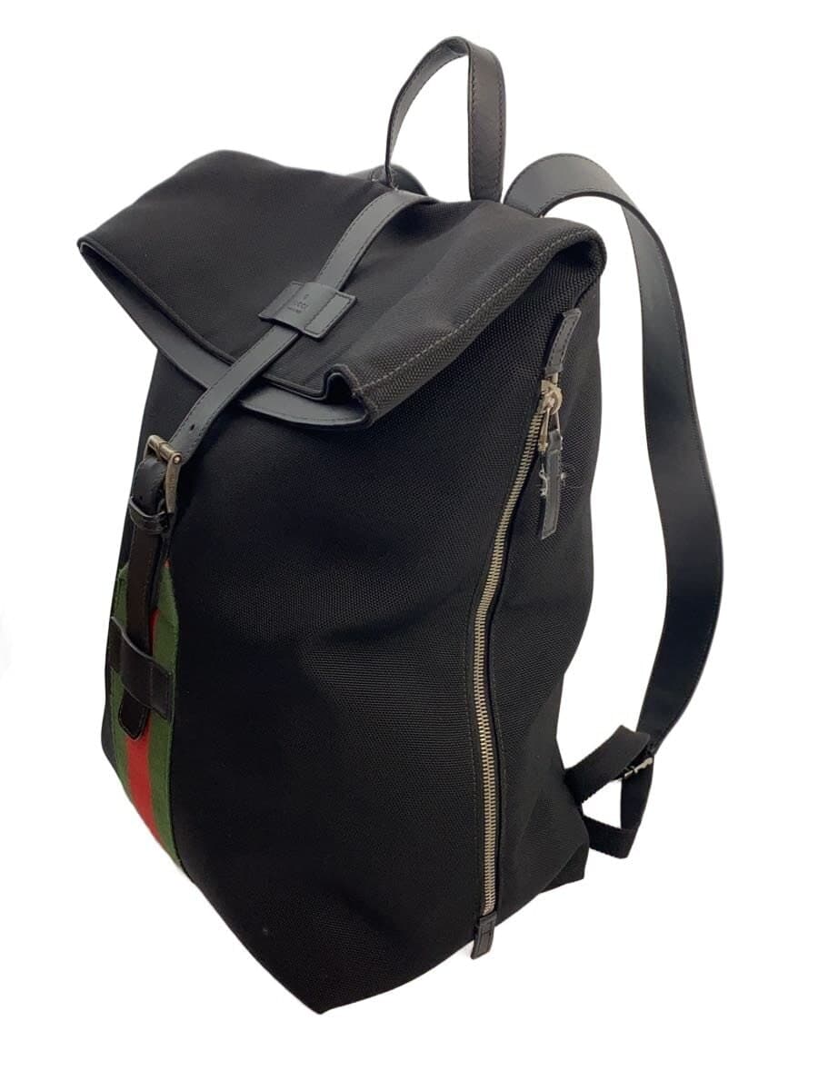 GUCCI Backpack BLK 337075 Zip Firm Edge Crack 、Fray Misshapen 2