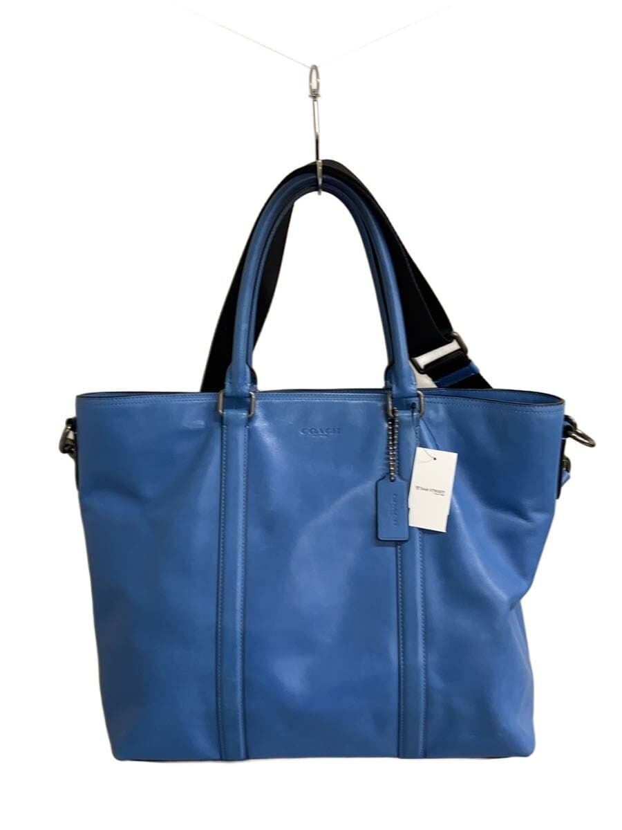 COACH Briefcase Leather BLU 24772