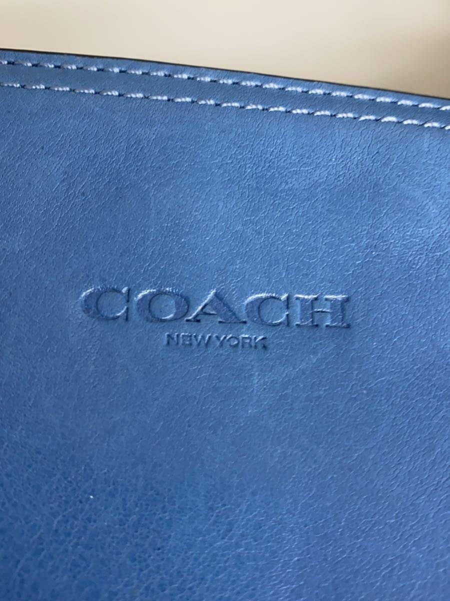 COACH Briefcase Leather BLU 24772 5
