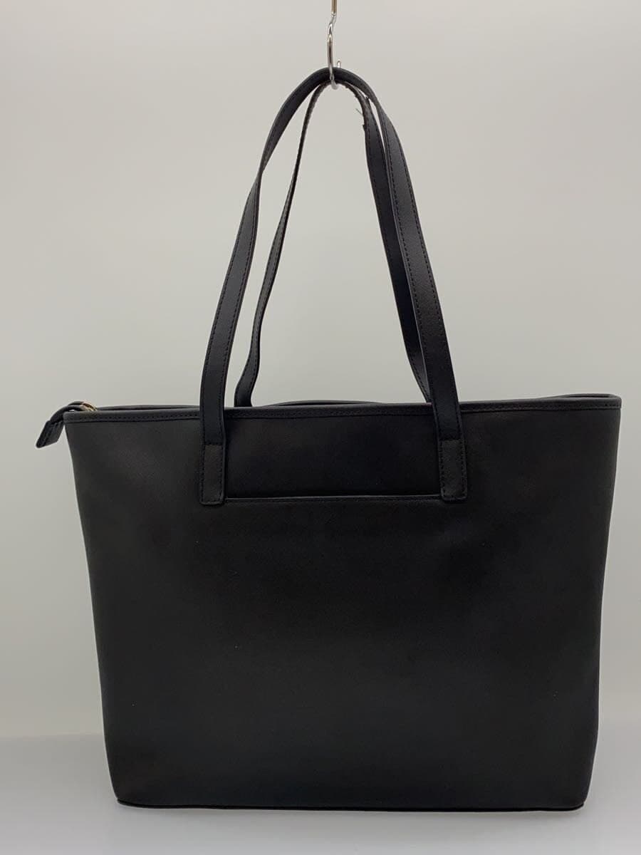 MICHAEL KORS tote bag leather BLK OP-1606 corner wear on handle leather 3