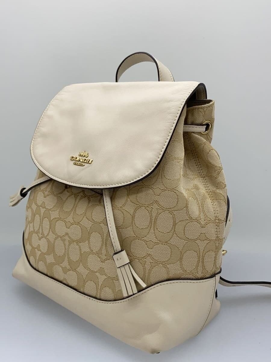 COACH Backpack Signature Beige -- CRM F73313 IMDQC 2