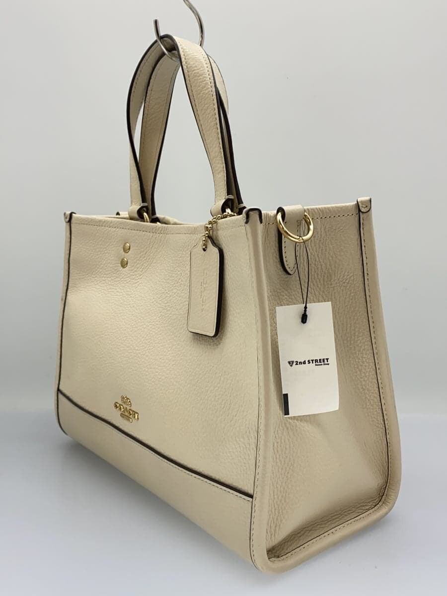 COACH Shoulder Bag Leather WHT CO976 2