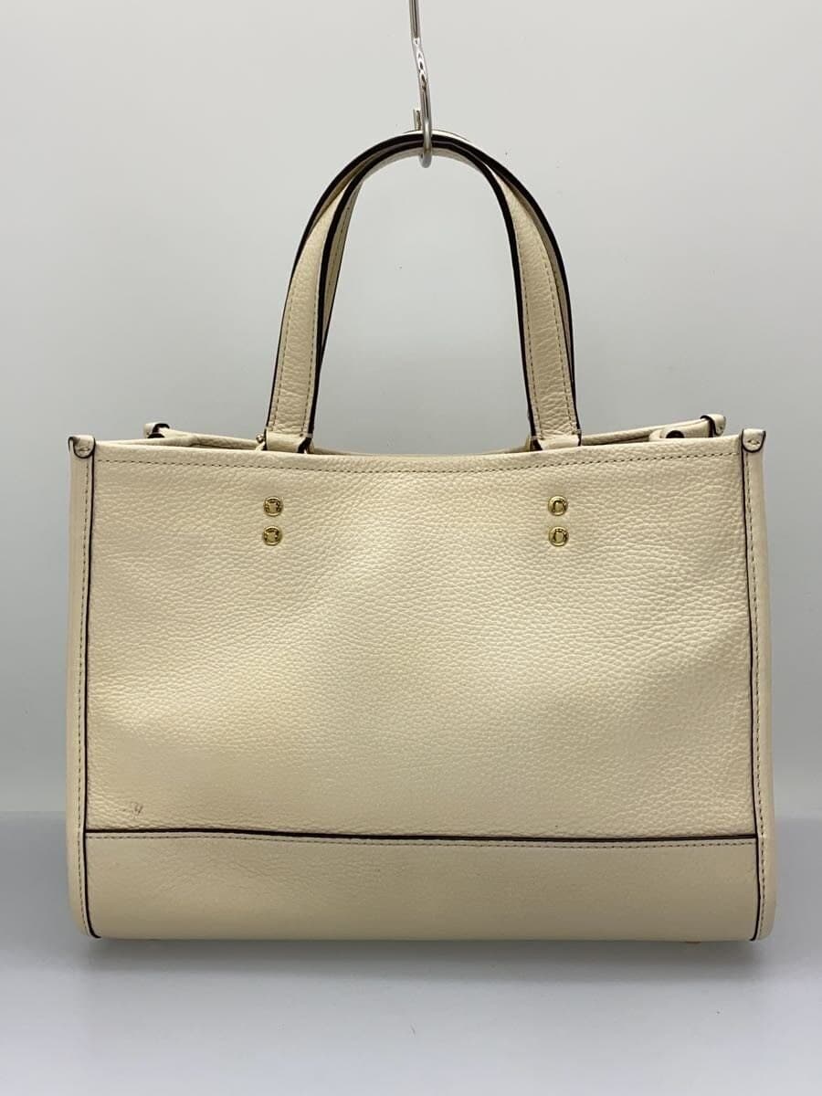 COACH Shoulder Bag Leather WHT CO976 3