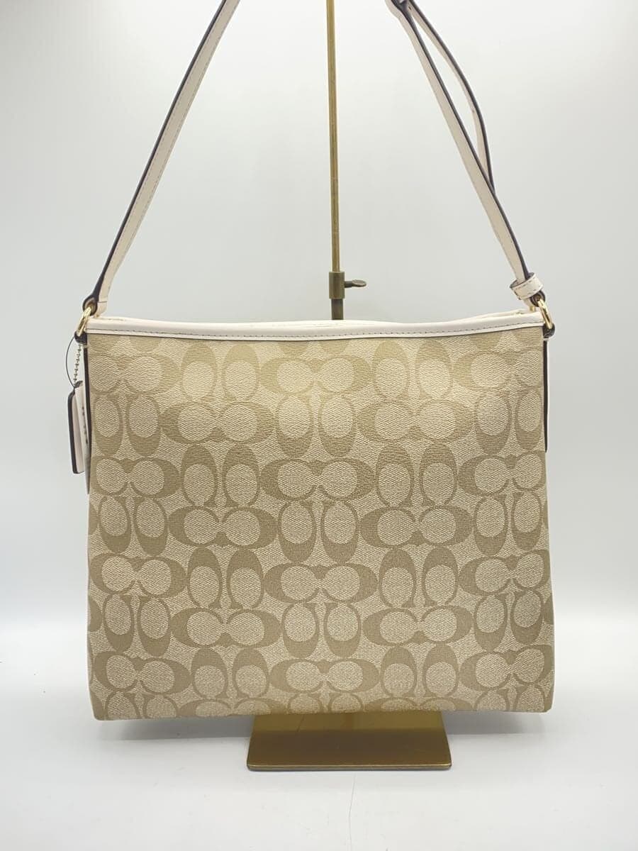 COACH Signature File Bag Shoulder Bag Leather WHT All Over Pattern F58297 3