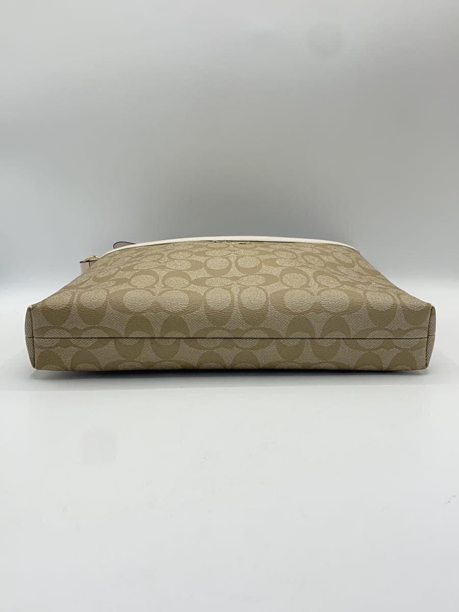 COACH Signature File Bag Shoulder Bag Leather WHT All Over Pattern F58297 4