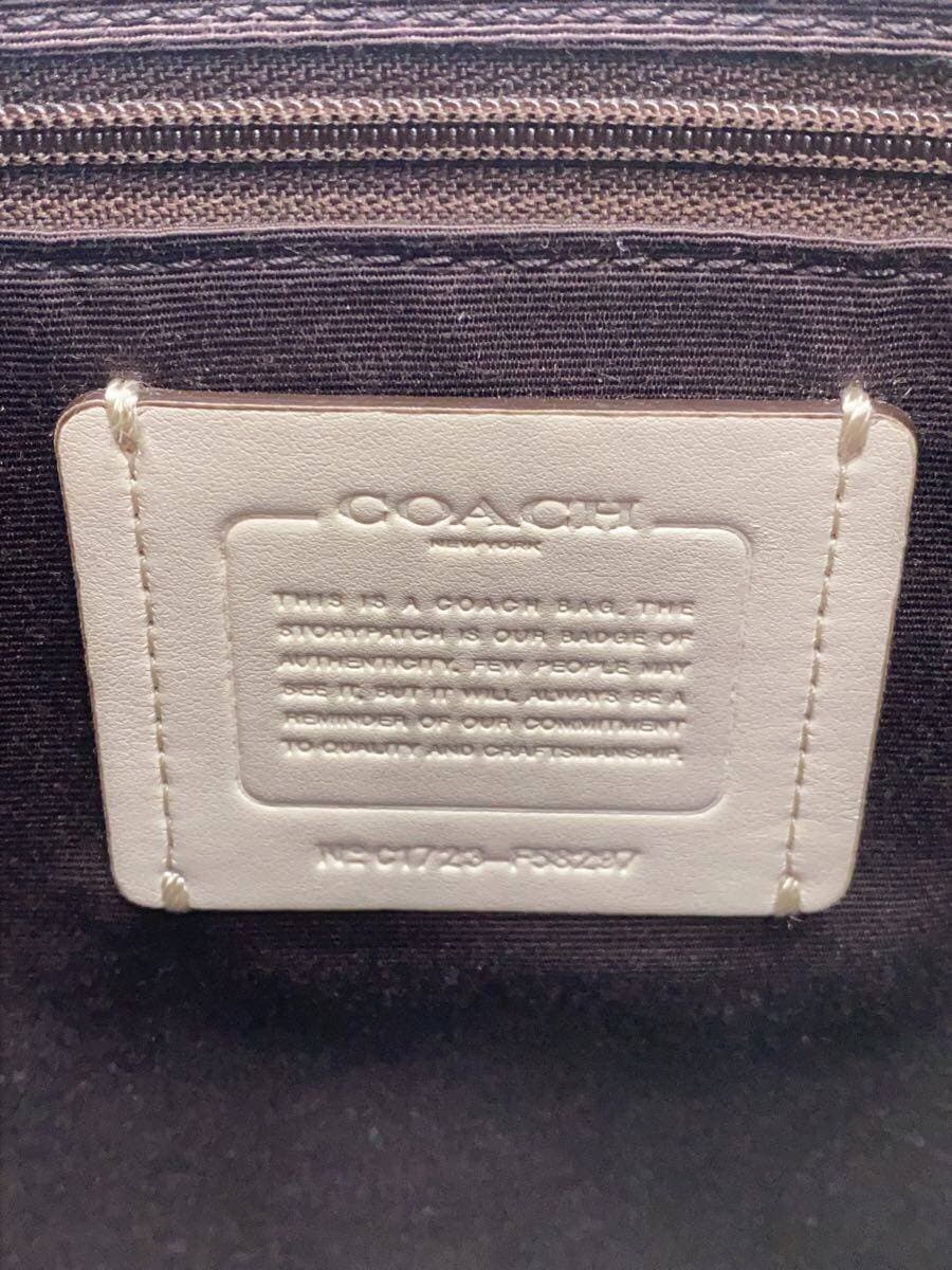 COACH Signature File Bag Shoulder Bag Leather WHT All Over Pattern F58297 5