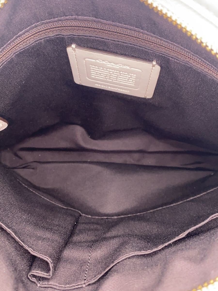 COACH Signature File Bag Shoulder Bag Leather WHT All Over Pattern F58297 6