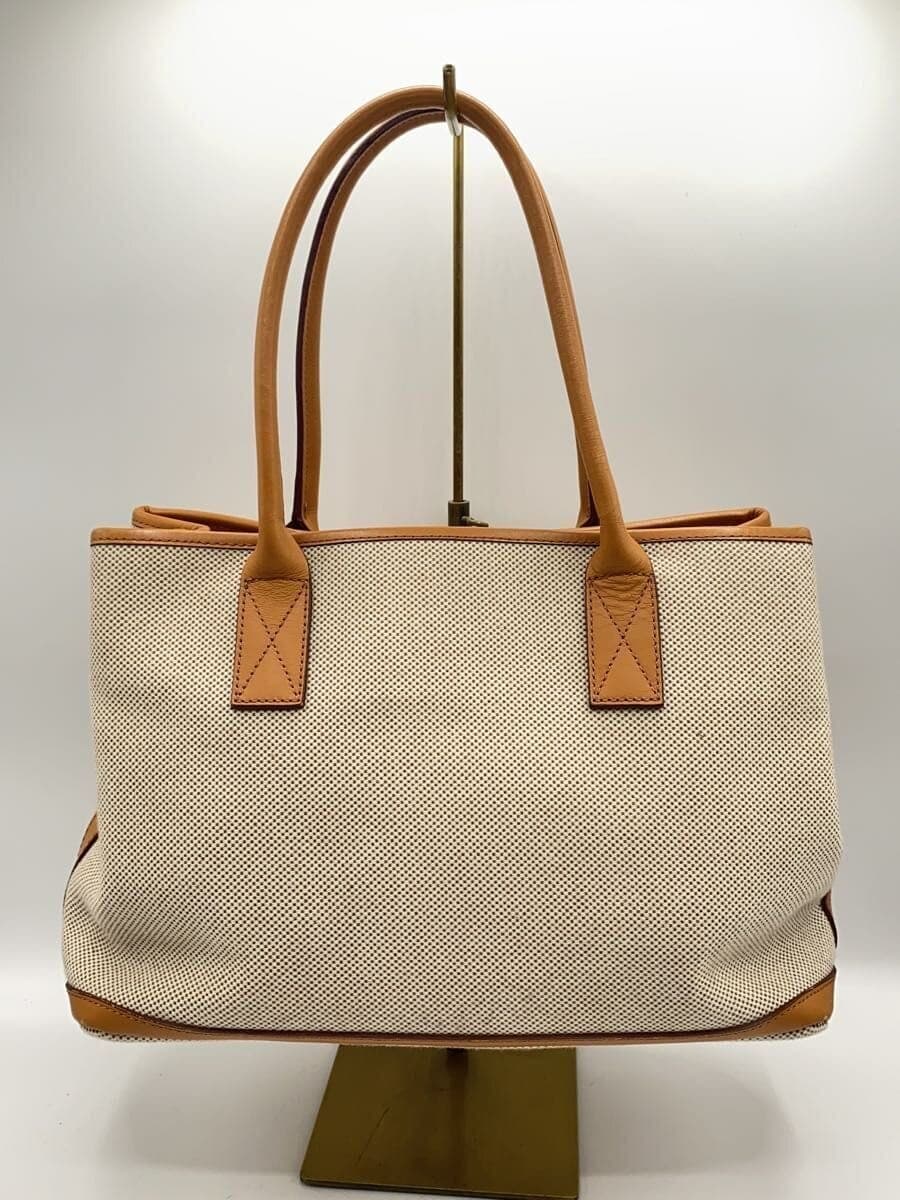 SOMES SADDLE Leather Handle Tote Bag Handbag Canvas Solid 3