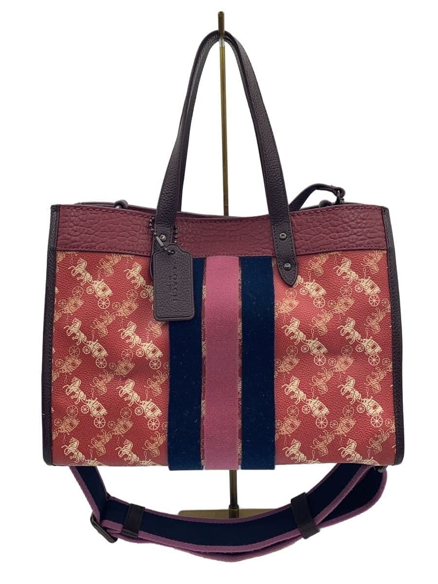COACH Horse and Carriage Field Tote 2-Way Shoulder Bag Carriage Pattern 79238