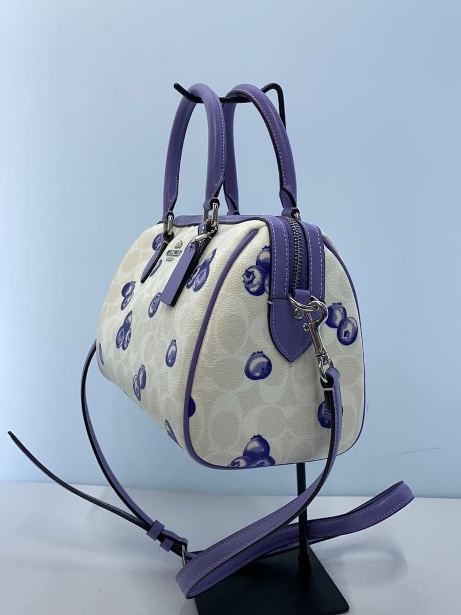 COACH Shoulder Bag WHT All Over Pattern CT216 2