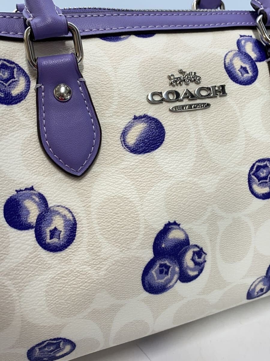 COACH Shoulder Bag WHT All Over Pattern CT216 7