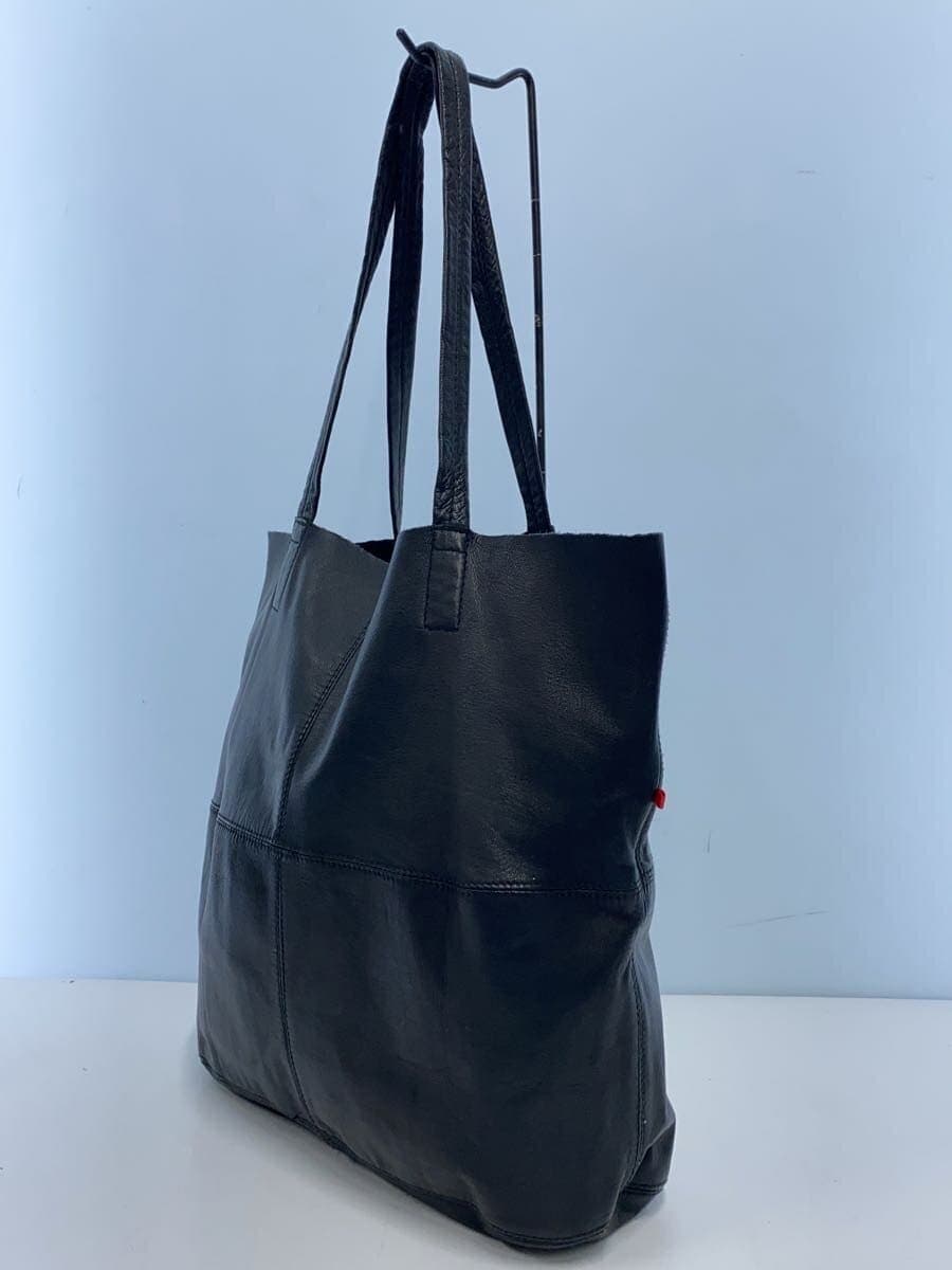 Permanent Age Tote Bag Leather BLK Solid 2