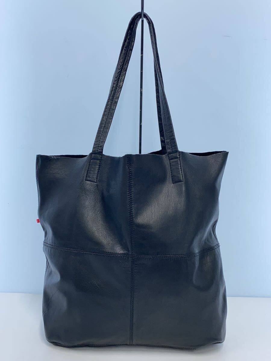 Permanent Age Tote Bag Leather BLK Solid 3
