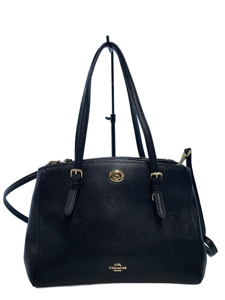 COACH Shoulder Bag_All Leather Leather BLK