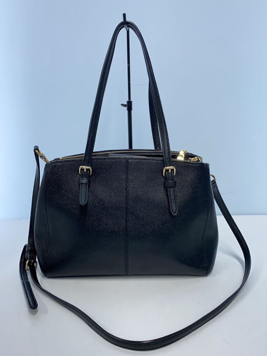 COACH Shoulder Bag_All Leather Leather BLK 3