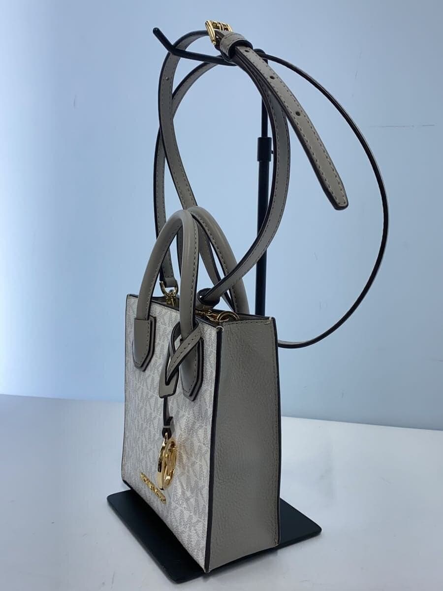 MICHAEL KORS Shoulder Bag PVC White All-over Print 2