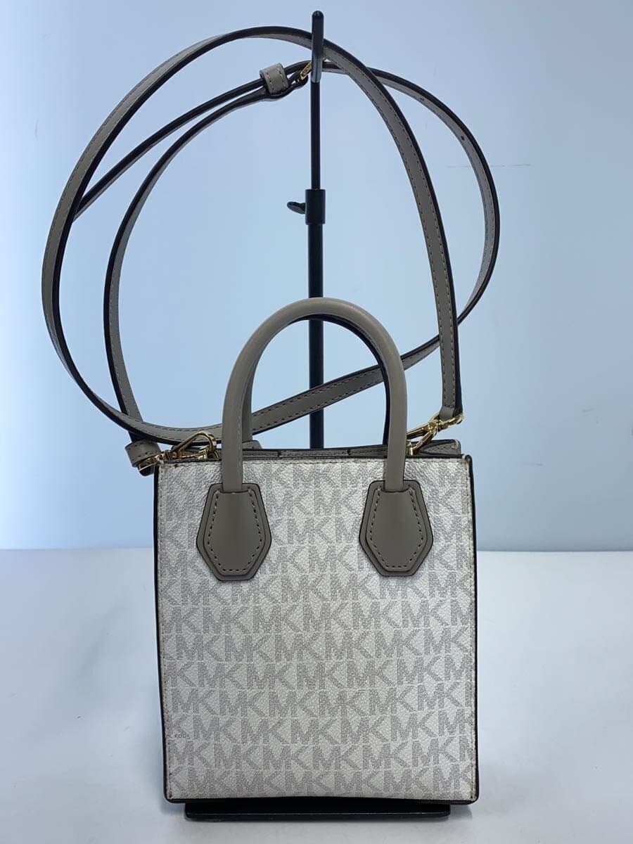 MICHAEL KORS Shoulder Bag PVC White All-over Print 3