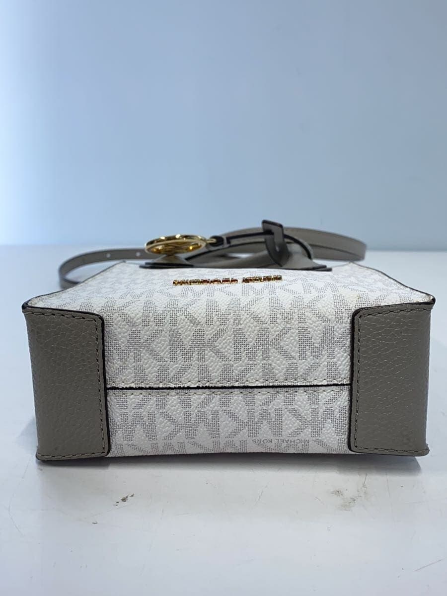 MICHAEL KORS Shoulder Bag PVC White All-over Print 4